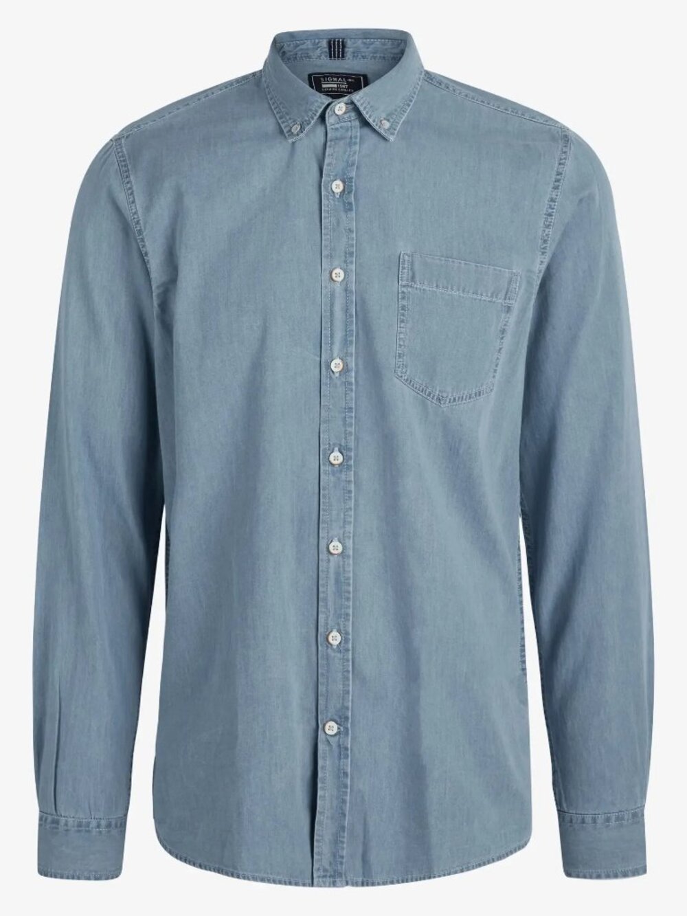 Signal Clothing Light Blue Denim Long Sleeve Button Up/0686